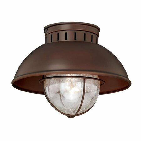 PERFECTTWINKLE Harwich 10 in. Outdoor Flush Mount  Burnished Bronze PE4148232